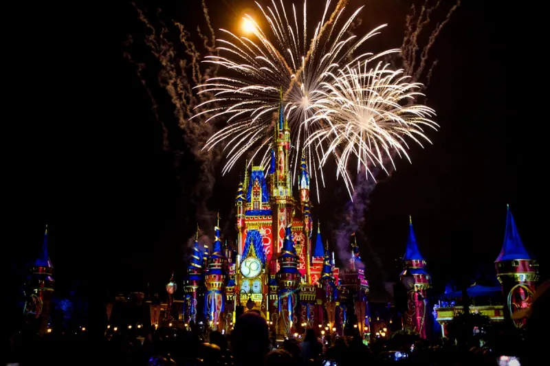 Show de fuegos artificiales Happily Ever After en el Castillo de Cenicienta, Disney World Orlando